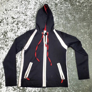 Ann Taylor Loft Color Block Zip Up Sweater